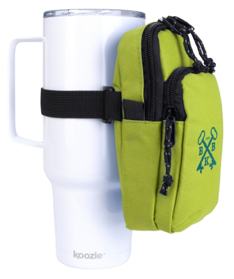 Koozie® Boho Water Bottle Pouch - Apple green on cup